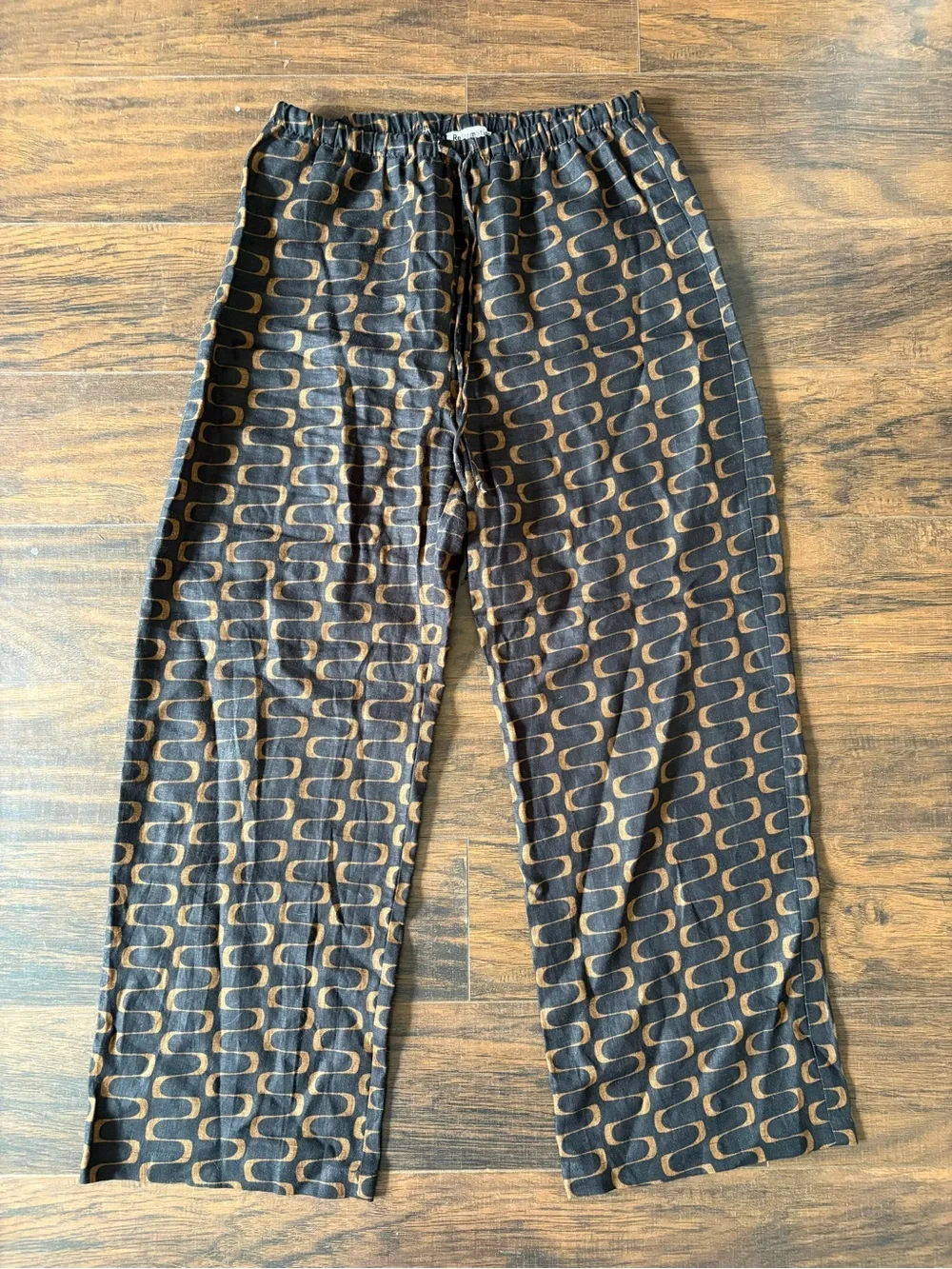 Reformation wide Leg Linen Noah Pants in Linguini size L